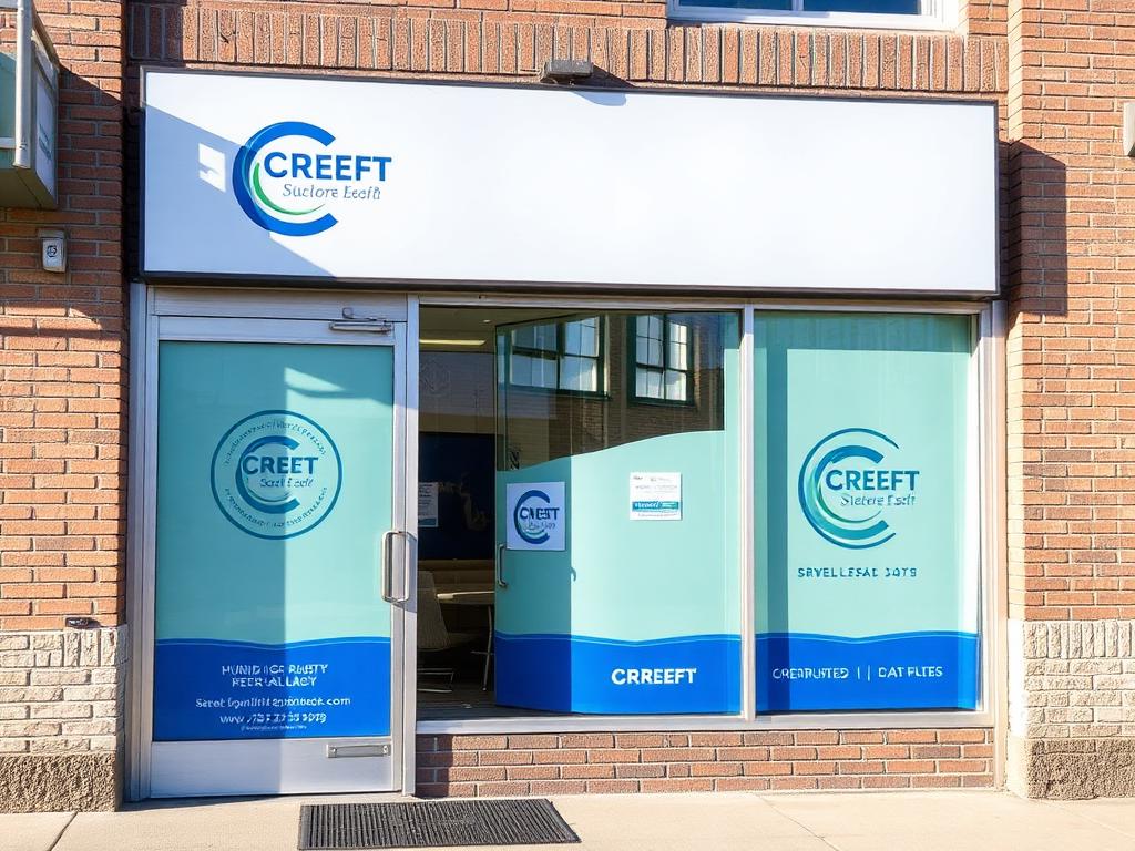 Storefront signage and window graphics